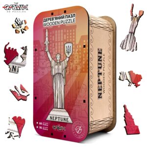 Wooden Licensed Puzzle "Motherland" with the Neptune rocket (PN)