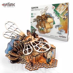 Дерев'яний 3D Конструктор "Чарівна Бджола" 119 деталей 34 см (04178)
