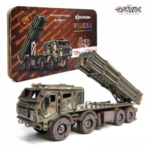 Wooden licensed 3D Constructor "MLRS VILKHA" 519 parts 36 cm (04181)