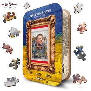 Wooden Puzzle “Person of the Year TIME” in a Gift Box